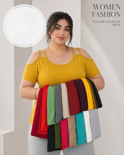 تاپ زنانه دو بند سرشانه باز
