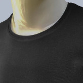 ست تیشرت آستین کوتاه و شلوار راحتی مردانه مدل A1011W نخ ساده مشکی